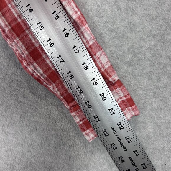 Entro Womens Small  Shift Dress Red White Plaid Tunic Top Cottage Core Pockets - Picture 6 of 15